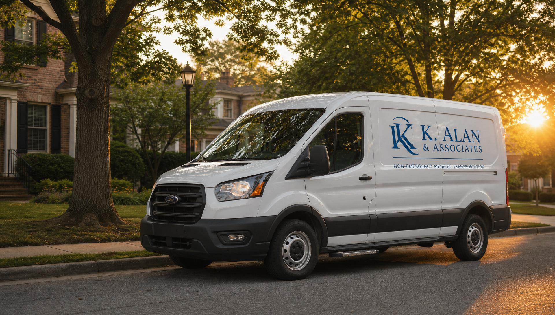 K. Alan & Associates branded non-emergency medical transport van